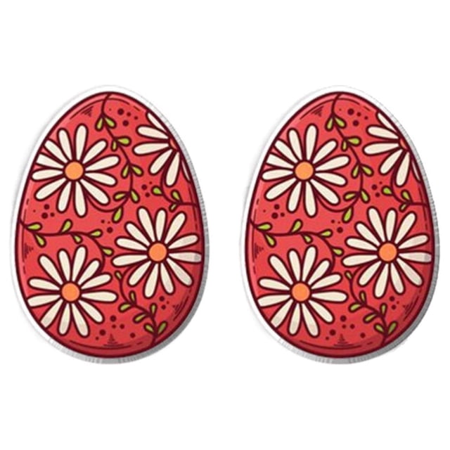 Clous d'Oreilles en Plastique en Forme d'Oeuf de Pâques, Boucles d'Oreilles Lapin Ressuscité, Épingles d'Oreille en Acier Inoxydable, Pinces d'Oreille en Résine