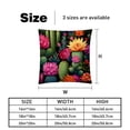 thumbnail image 5 of Cactus Sumptuous Velvet Throw Pillow Covers Set of 2, Decorative Bed Pillow Cases with Unique Patterns for Home Decor, Sizes 16x16, 18x18, 20x20 Inches, 5 of 6