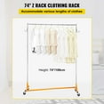 thumbnail image 4 of KFFKFF Z Rack, Commercial Grade Z Foundation Garment Stand, Modifiable Height Rolling Z Apparel Stand, Robust Steel Z Foundation Apparel Stand with Locking Wheels, 4 of 9