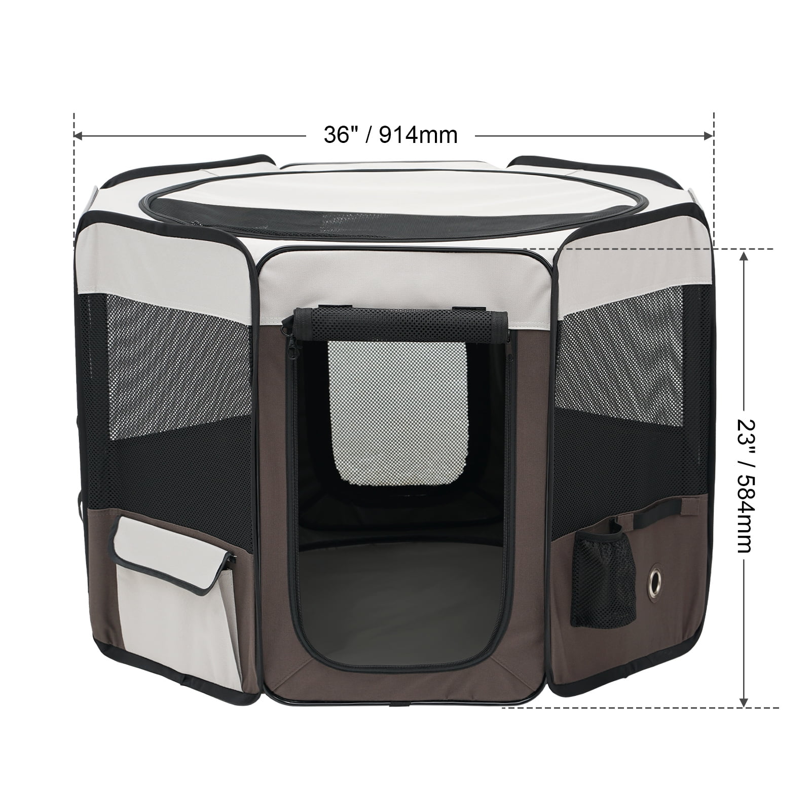 VEVOR Foldable Pet Playpen 36 inch Portable Dog Playpen Crate Kennel for Cat