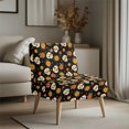 thumbnail image 3 of HELLHERO Skull and Sunflower Pattern Accent Chair Cover Protector, Dustproof Stain Resistant Armless Accent Chair Washable Cover for Hotel Dining Room, 3 of 8