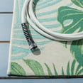 thumbnail image 6 of SAFAVIEH Barbados Tropical Palm Leaves Outdoor Area Rug, Green/Teal, 9'10" x 12'5", 6 of 8