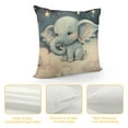 thumbnail image 4 of COMIO  Elephant Dream Big Little One Home Decorative Throw Pillow Cover, Blue Cloud Stars Cushion Case for Boy Kid Bedroom Nursery Sofa Couch Decor, 4 of 5