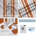 thumbnail image 2 of Fsddascl Burnt Orange Grey Stripe Blackout Curtains for Bedroom/Living Room, Thermal Insulated Kitchen Curtains, Farmhouse Minimalist Striped Grommet Darkening Window Treatment Drapes 52"x63"x2, 2 of 6