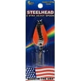 thumbnail image 2 of Rainbow Plastics Pot-O-Gold Steelhead Spoon Hammered Nickel Flame Outside, 2 of 3