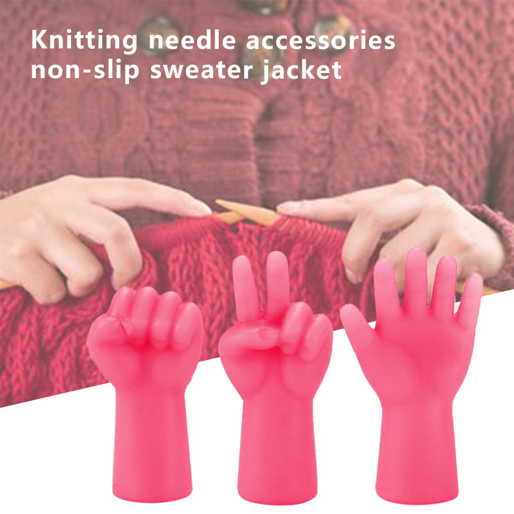 Anti-Slip Protector Knitting Needles Point Soft Rubber Sweater Stoppers 