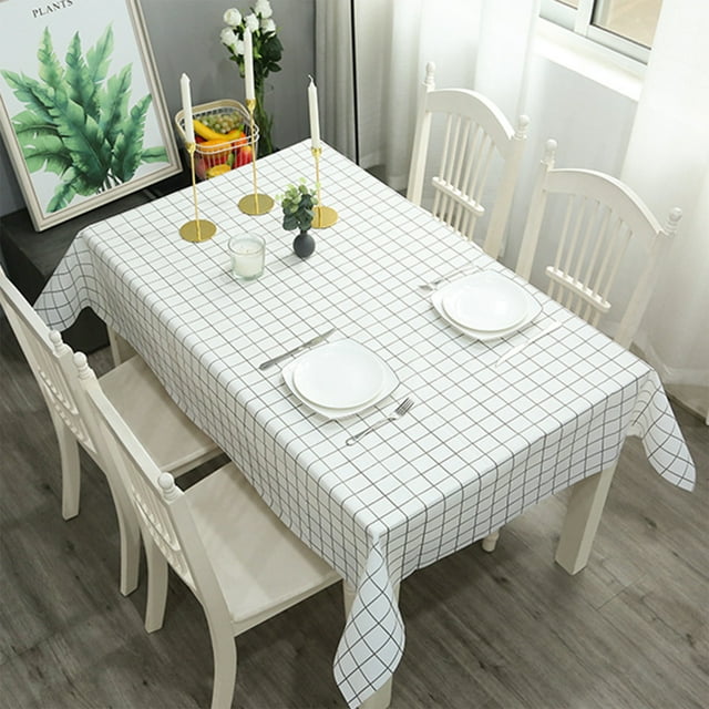 Square Plastic Tablecloth Waterproof And Oil-proof Checkered Tablecloth Wipeable Tablecloth Suitable For Catering Camping Picnics Outdoor