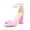 Carmine Rose, variant on Yaro Carmine Rose Ankle Strap Open Round Toe Block High Heel Sandals (Carmine Rose, 6)