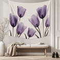thumbnail image 5 of Purple Tulip Flower Tapestry for Bedroom Wall Hanging Tapestry, Aesthetics Farmhouse Floral Plant Ceiling Backdrop Tapestries Poster Blanket Wall Decor for Teens Room Living Room Dorm 39" x 59", 5 of 8