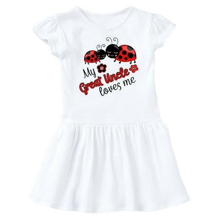 

Inktastic My Great Uncle Loves Me with Cute Ladybugs Gift Baby Girl Dress