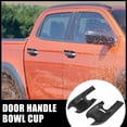 thumbnail image 2 of 1 Juego Unique Bargains Coche Exterior Puerta Manija Copa Carbono Fibra Negro Brillo, 2 of 8