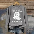 thumbnail image 3 of This Is Some Boo Sheet Halloween Sweatshirts for Women 2025 Crewneck Ghost Funny Novelty Graphic Sweatshirt Pullover, 3 of 4