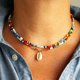 thumbnail image 2 of Gargantilla con colgante de concha bohemia y cadena de cuentas de colores CHAO para mujeres y niñas, 2 of 4