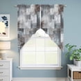 thumbnail image 6 of Gray Geometric Kitchen Window Curtains, Swag Curtains Valance for Bedroom Living Room Bathroom, Modern Abstract Art Block Rod Pocket Window Treatment Curtain Block Drapes 2 Panels 36"x63", 6 of 9