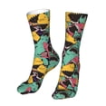 thumbnail image 6 of Xecao Angry Shark Pattern Print Fashion No Heel Casual Crew Socks Cushioned Breathable for Men Women - Moisture wicking,Not easy to fade Suitable for daily, 6 of 7