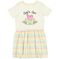 thumbnail image 3 of Inktastic Gigi's Girl Heart Flowers Girls Toddler Dress, 3 of 5