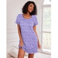 thumbnail image 3 of Ekouaer Nightgowns for Women Cotton Night Gown 3 Pack Sleep Shirts Short Sleeve Nightshirt Soft Sleepwear Nightdress, 3 of 6