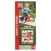 Open Box Radio Flyer Scoot About Ride-On Tricycle for Toddlers Ages 1-3 Years, Red Steel Frame