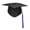 D, variant on HUANLEDASH Graduation Cap with Tassel Bachelors Hat with Adjustable Size Elastic Band Graduation Dress Accessory Master Degree Graduation Ceremony Hat