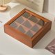 thumbnail image 4 of Wooden Spice Box 9.45 Inch - Decorative Organizer with Glass Lid, 9 Fixed Compartments , Spice Storage Container, Ideal for Seasonings & Herbs, Perfect for Gift, 4 of 5
