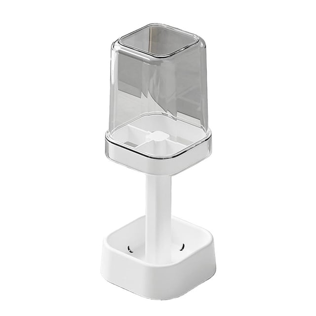 Toothbrush with Cup/Cover Contains 3 Slots,Adujustable Height Toothbrush with Electric Holders,Compatible Convent and