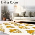 thumbnail image 2 of ODIKA 4x6 Machine Washable Non-Slip Area Rug, Floral Lace Motif With Delicate Petal Overlays And Ornate Filigree Ultra Soft Rug, None, 531083, 2 of 7