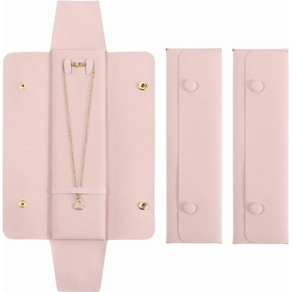 3Pcs Necklace Travel Case Tangle-Free Jewelry Organizer Storage Bag Travel Necklace Pouch