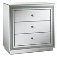 thumbnail image 1 of Global Furniture USA Hollywood Glam Mirrored Large 3 Drawer Side Table, 1 of 3