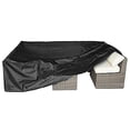thumbnail image 2 of Furniture Set Cover Outdoor Sectional Sofa Set Covers Outdoor Table and Chair Set Covers Water Resistant For Patio Garden and More Black 108" L x 82" W x 23" H, 2 of 8