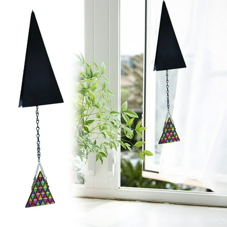 

Fjofpr Fall Decorations for Home Geometric Bell Outdoor Courtyard Decoration Pendant Metal Electroplating Creative Wind Bell