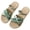 Green, variant on Women's Floral Ruffle Two-Way Slides, Non-Slip Summer Sandals