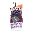 thumbnail image 4 of MeMoi Snow Dazzle Geometric Cozy Crew Sock - Womens - Female, One Size, Acai, 4 of 7