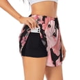 thumbnail image 3 of Lsque Cute Axolotl Sakura Blossoms A Printed Women's Running Shorts with Liner Pockets,Elastic Quick Dry Workout Athletic Gym Yoga Shorts,Womens High Waist Shorts-XX-Large, 3 of 9