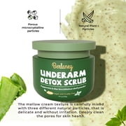 Underarm Scrub Deep Cleanse Exfoliating Moisturizing Aloe Vera Walnut Shell Powder Body Scrub, Mint, 8.8 oz