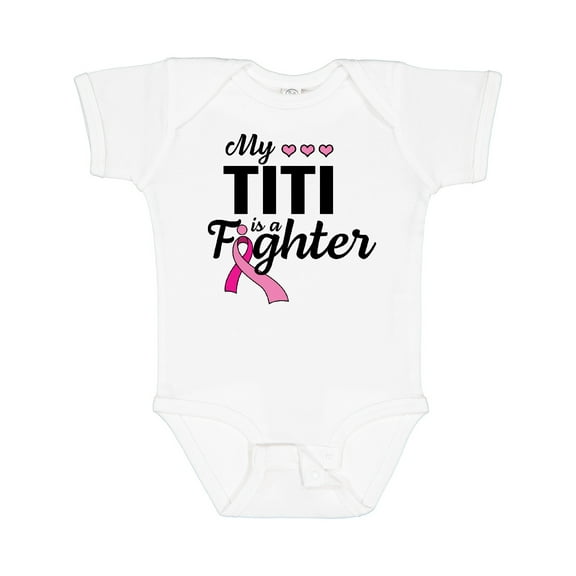 Inktastic Breast Cancer Awareness My Titi is a Fighter Boys or Girls Baby Bodysuit