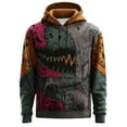 thumbnail image 3 of Halloween Hoodies for Men 2025 Funny Patchwork Graphic Hooded Sweatshirt with Pockets Halloween Pullover Tops, 3 of 5
