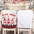 thumbnail image 3 of Juego de 2 fundas para sillas navideñas, fundas para sillas de comedor con patrón de gnomo sueco, fundas para asientos de sillas con cuadros escoceses para decoración de fiestas navideñas, 3 of 4