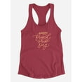 thumbnail image 3 of Friendship Day Orange Letters Racerback Tank Women -Image by Shutterstock, Female XX-Large, 3 of 4