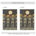 thumbnail image 4 of Yayeee Garden Flag 12" x 18" Double Sided Outdoor Yard Lawn Holiday Decorations, Beige Halloween Skeleton, 4 of 6