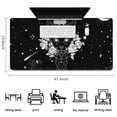 thumbnail image 5 of Long Mouse Pads for Desk,Black Gothic Cat Rose Moon Pattern Desk Mats on Top Of Desks, Desk Mouse Pad Extra Large with 3mm Non-Slip Base and Stitched Edge for Gaming,Office,Work,Home 47.3"x23.6", 5 of 6