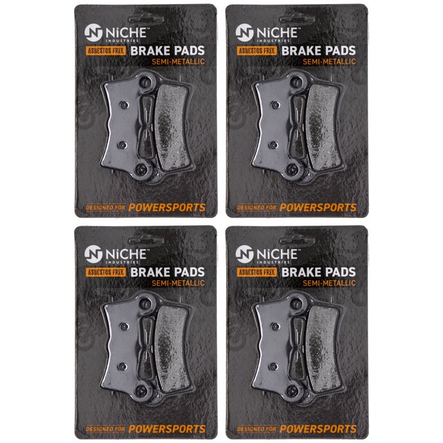 Niche Rear Brake Pad for Harley-Davidson Street Glide Semi-Metallic Motorcycle 4 Pack 519-KPA2468D