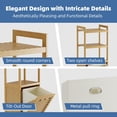 thumbnail image 6 of Tilt Out Laundry Hamper, Bamboo Laundry Basket with Foldable Bag and 3 Open Shelves, Freestanding Clothes Storage Organizer for Bedroom, Bathroom, Living Room, Natural, 6 of 14