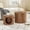 Walnut Brown, variant on Round Nesting Coffee Table Set of 2, Wood Drum Side Tables with Round Opening for Living Room Bedroom, No Assembly, 18.90 x 18.90 x 14.96in, 14.96 x 14.96 x 12.6in,Black