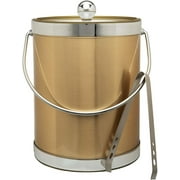 Hand Made In USA Double Walled 5-Quart Insulated Ice Bucket (Metallic Deco Collection)