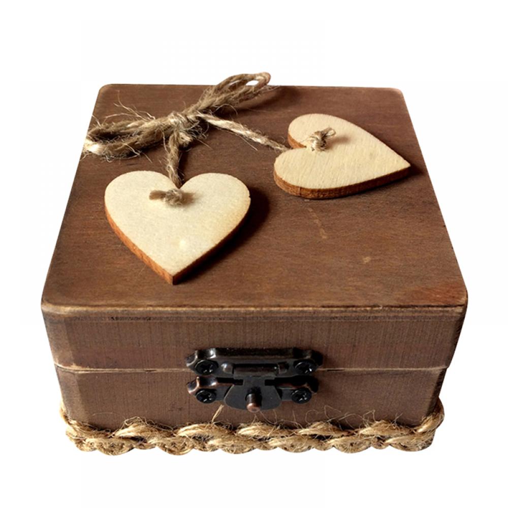 Heart ring box Wood ring box Ring box Wedding ring box Double place Heart form ring box Wooden ring box Rustic ring box Ring holder