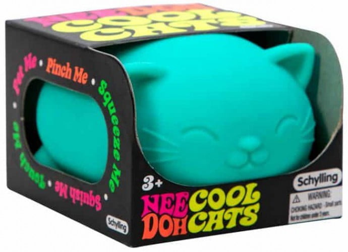 NeeDoh Cool Cats TEAL Small Stress Ball 