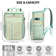 thumbnail image 3 of Travel Cooler Bag - LightYellow Cartoon Dinosaurs Leaves Pattern Camping Beer Cooler Backpack with Bottle Opener- Waterproof Insulated Picnic Backpacks - Cooler Bag for Beach, 3 of 6