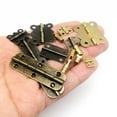 thumbnail image 4 of 12Pcs Mini Lengthened Antique Brass Bronze Jewelry Chest Gift Wooden Music Box Wine Case Dollhouse Cabinet Door Hinge with Screw, 4 of 10
