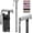 Black, variant on SupreGear Folding Walking Cane with Adjustable Support, Rubber Tip, Lightweight Travel Support for Seniors, Black Large Floral
