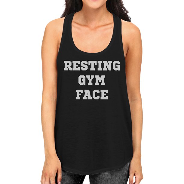 365 Printing RGF Womens Black Graphic Workout Tanks Funny Saying Tank